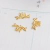 Ancient-style Diy headwear materials, handcrafted hairpins, step shaking accessories, pendants, color-preserving electroplated cast copper lotus accessories Item Picture